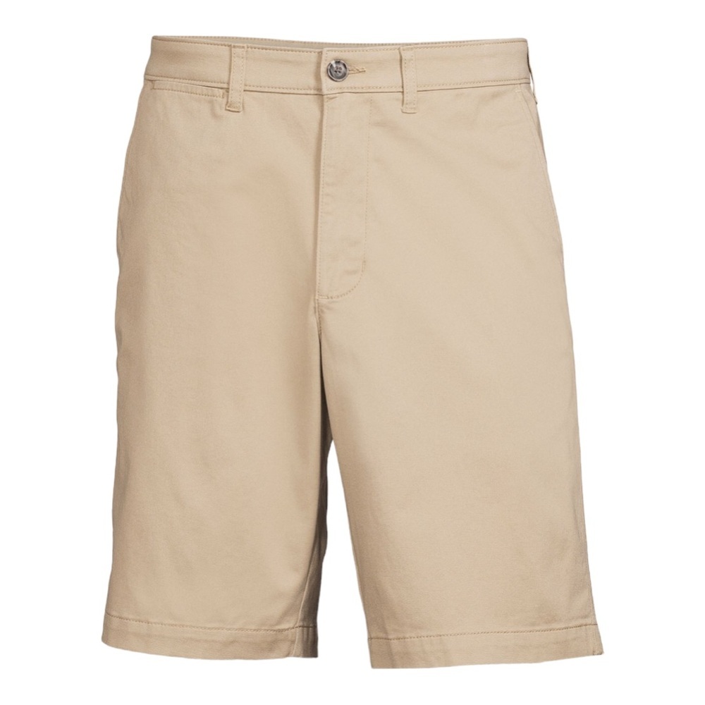 stonewash cotton-blend finish classic flat front shorts for men‎ size 46 new